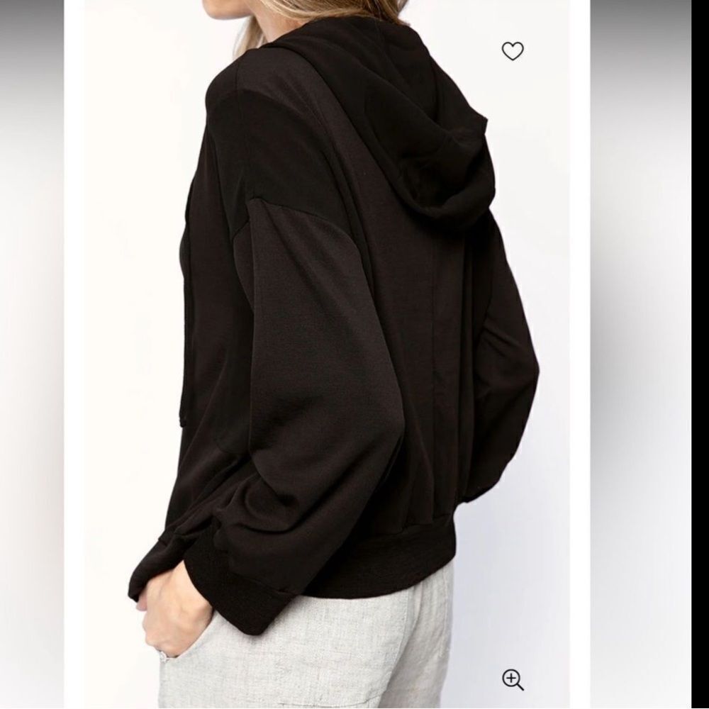 TRANSIT Par Such Silky Hoodie Jacket in Taupe Made in Italy - Picture 12 of 12